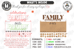Family Birthdays Calendar Laser Cut Bundle|Family Events SVG Product Image 13