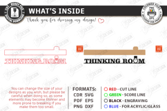 Bathroom Door Corner Laser Cut |Office Wall Sign| Funny SVG Product Image 2