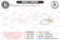 Personalized LED Cloud Night Light - Layered Baby Name SVG Product Image 2