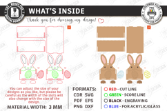 Easter Basket Laser Cut | Easter Bunny | Bunny Egg Crate SVG Product Image 3