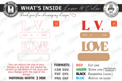 Minimalist Love Stand Laser Cut | Romantic Desktop Sign SVG Product Image 3