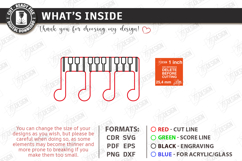 Music Page Clip Laser Cut | Music Note Page Holder SVG | CNC Product Image 3