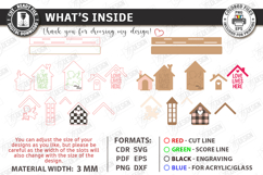 Valentine’s Day Houses Laser Cut| Tabletop Décor |3D Village Product Image 3