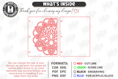 Notebook Cover Laser Cut | Floral and Geometric Planner SVG Product Image 3