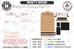 Weekly Menu Planner Boards Laser Cut Bundle|Home Kitchen SVG Product Image 3
