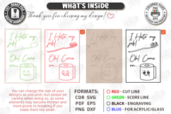 Funny Bathroom Wall Art Laser Cut | Sarcastic Toilet Sign Product Image 3