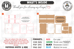 Jewelry Boxes with Mirror Laser Cut Bundle | Floral SVG |CNC Product Image 18