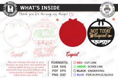 Anti Valentine Day Laser Cut | Sarcastic Round Door Sign SVG Product Image 2