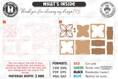 Decorative Gift Box Laser Cut | Floral Lid Jewelry Box SVG Product Image 3