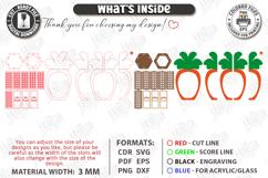 Easter Lantern Laser Cut | Bunny and Carrot | 3D Night Light Product Image 3