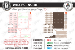 Magnet Perpetual Fridge Calendar Laser Cut | Home Decor SVG Product Image 3