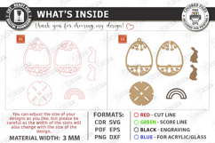 3D Easter Egg Ornament Laser Cut | Layered Easter Decor SVG Product Image 3