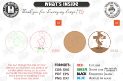 Christian Wall Sign Laser Cut | Door Hanger | He Is Risen Product Image 3