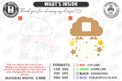 Kids Table Clock Laser Cut | Cloud Shaped Clock | Kids Laser Product Image 2