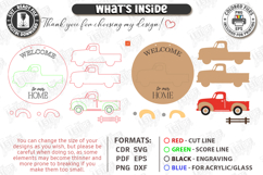 Interchangeable Truck Welcome Sign Laser Cut |Wall Decor SVG Product Image 3