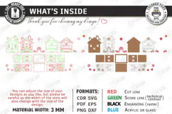 3D Christmas Gingerbread House Laser Cut | Christmas House Product Image 2