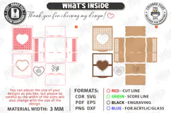 Flowers and Chocolate Box Laser Cut | Mother's Day Gift Idea Product Image 3