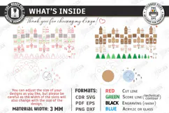 3D Christmas Village Night Light Laser Cut | Winter Town SVG Product Image 3