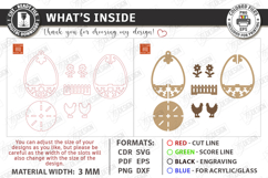 3D Easter Egg Ornament Laser Cut | Layered Easter Decor SVG Product Image 3