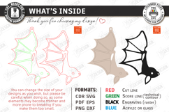 Hanging Bat Decor Laser Cut | Halloween Bat Ornament | CNC Product Image 3