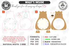 Kids Table Clock Laser Cut | Bear Shaped Clock | Kids Laser Product Image 3