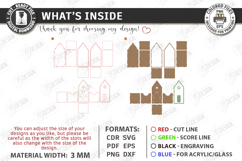 3D House Organizer Laser Cut | Storage Box | Village Cottage Product Image 2