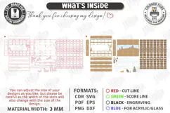 Christmas Advent Calendar Laser Cut | 3D Xmas Countdown SVG Product Image 2