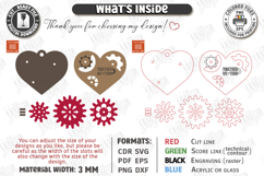Mechanical Heart Keychain Laser Cut | Moving Gear Heart SVG Product Image 3