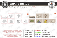 Holy Week Interactive Chart Laser Cut | Easter Story SVG Product Image 3