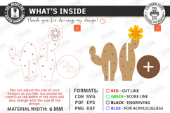 3D Wooden Cactus Laser Cut | Standing Succulent Desk Decor Product Image 3