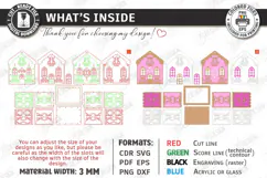 3D Christmas Gingerbread House Laser Cut | Christmas House Product Image 4