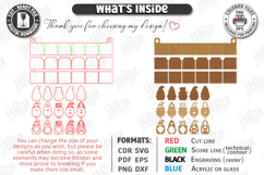 Family Wall Key Holder Laser Cut |Modern Keyholder| Home SVG Product Image 2