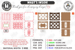 Mini Wooden Gift Box Laser Cut | Wedding Favor Box | Pattern Product Image 3