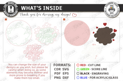 Valentine's Day Round Door Sign Laser Cut | Romantic Design Product Image 2