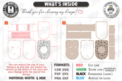 Jewelry Boxes with Mirror Laser Cut Bundle | Floral SVG |CNC Product Image 19