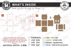 Christmas Advent Wreath Village Houses | Advent Calendar SVG Product Image 3