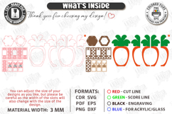 Easter Lantern Laser Cut | Bunny and Carrot | 3D Night Light Product Image 3