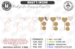 Love Table Stand Laser Cut Kit | Valentines Table Decor SVG Product Image 3