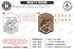 Fishing Log Tracker Laser Cut | Father's Day Gift Idea | CNC Product Image 3