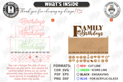 Family Birthdays Calendar|Birthday Reminder|Family Events Product Image 3