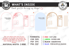 3D Floral Wedding Welcome Sign Laser Cut | Wedding Decor SVG Product Image 3