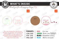 Valentine's Day Round Door Sign Laser Cut | Romantic Design Product Image 3