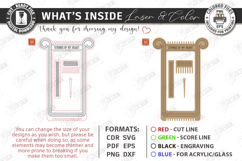 Bracelet and Bookmark Weaving Loom Laser Cut | Crafting SVG Product Image 2