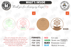 Christian Wall Sign Laser Cut | Door Hanger | He Is Risen Product Image 3