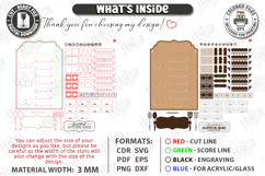 Weekly Menu Planner Boards Laser Cut Bundle|Home Kitchen SVG Product Image 4