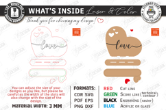 Minimalist Love Stand Laser Cut | Romantic Desktop Sign SVG Product Image 3