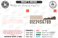 Modern House Number - Address Sign SVG Layered Laser Cut Product Image 2