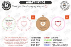 Mother's Day Floral Ornament Laser Cut Bundle | Gift Tag SVG Product Image 4