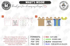 3D Folding Surprise Card Laser Cut | Wooden Wolf Sliding SVG Product Image 3