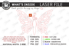 3D Butterfly Laser Cut | Hanging Ornament | Home Decor | CNC Product Image 3